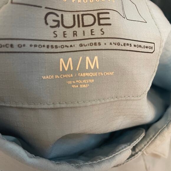 Simms Guide Series Fishing Shirt Men’s Medium Gray Long Sleeve Button Up Outdoor - Picture 12 of 16